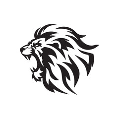 Dynamic silhouette lion.vector illustration on a white background