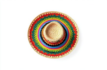 Cinco de Mayo holiday sombrero hat isolated on a white background