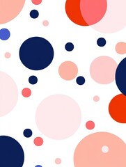 Abstract pattern featuring colorful circles on a white background, ideal for design projects or art