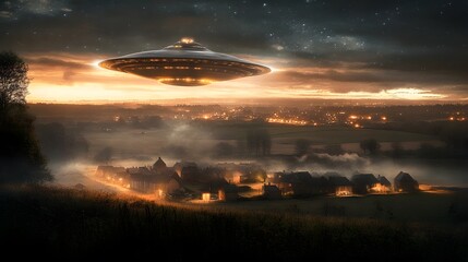 Mysterious UFO Sighting at Sunset - Alien, Extraterrestrial, Paranormal