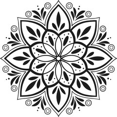 Mandala Design art work silhouette vector illustration