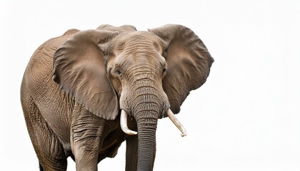 Obraz premium african elephant isolated on white background with clipping route