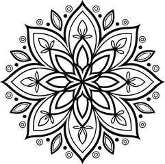 Mandala Design art work silhouette vector illustration