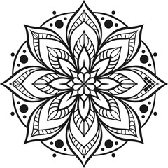 Mandala Design art work silhouette vector illustration