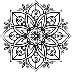 Mandala Design art work silhouette vector illustration