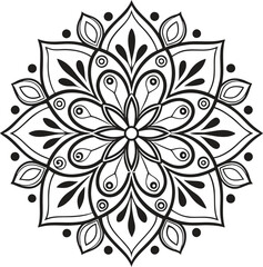 Mandala Design art work silhouette vector illustration