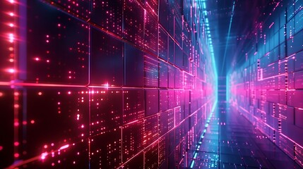 Obraz premium 3D rendering of abstract technology concept background. Hi-tech circuit board.