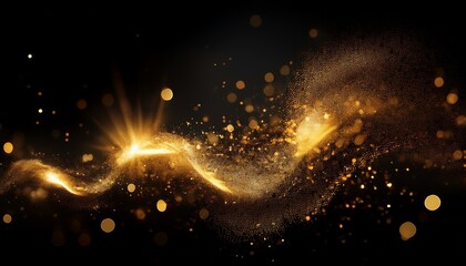 gold drift and golden glitter smoke debris historical past shimmer glow or dirt light spray golden perfume flow effect with magic glitter fluid flickers and shine sparkling flares