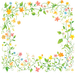 Obraz premium Beautiful floral frame for invitations, cards, and more