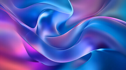 Obraz premium Vibrant waves of silk intertwine in a mesmerizing display of color blending into elegance