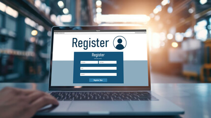 Online registration form for brisk form filling on the internet website