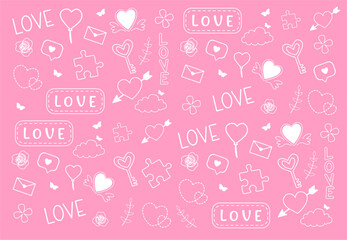 Seamless pattern for valentine's day