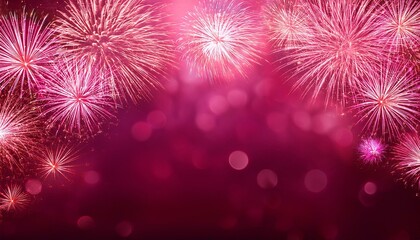 enchanting pink fireworks and sparkling bokeh on a smooth crimson gradient perfect for celebrations and festive designs copy space merry xmas happy new 12 months festive vertical backdrop