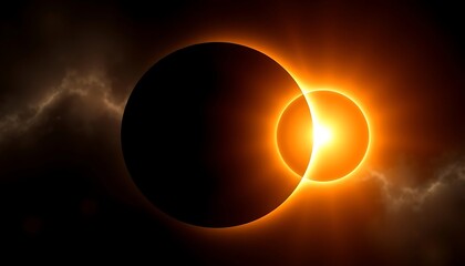 Obraz premium Annular Solar Eclipse Celestial Event Cosmic Phenomena