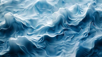Obraz premium Abstract blue smoke on black background. 3d rendering, 3d illustration.