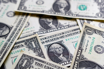 Closeup U.S Dollar Currency notes