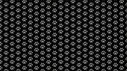 Paws seamless pattern design black