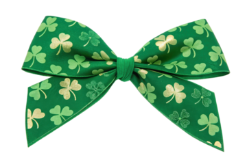 Shamrock bow for celebrations, cut out