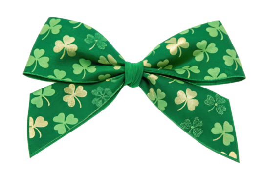 Shamrock bow for celebrations, cut out