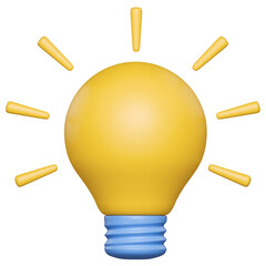 Stylized light bulb. Isolated on transparent background