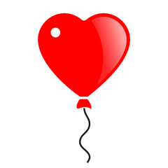 Heart shaped air balloon, love symbol