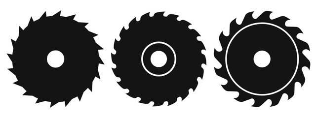 Circular saw blade vector icon