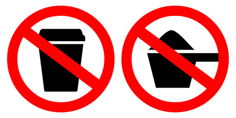 No coffee vector sign