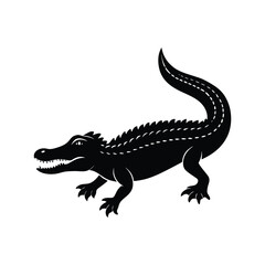 crocodile of a silhouette art