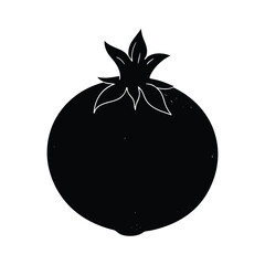 pomegranate of a silhouette art