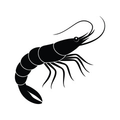 silhouette art of a shrimp