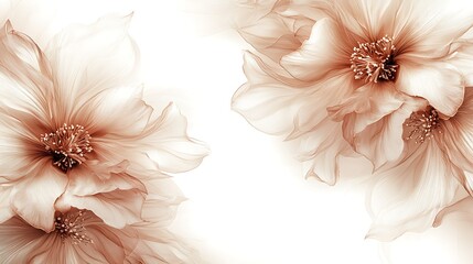 Delicate Brown Flowers Artistic Floral Design