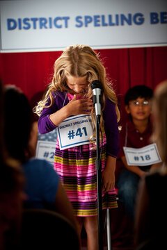 Spelling: Girl Disappointed In Her Performance