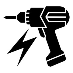 Vector illustration of an electric drill
