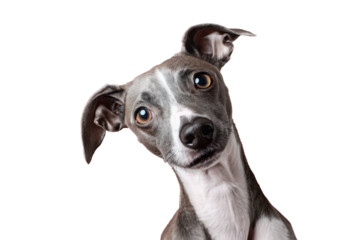 Close up of a whippet