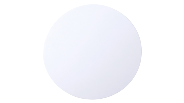 White circle on transparent background creating minimalist design