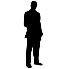 silhouette of a businessman