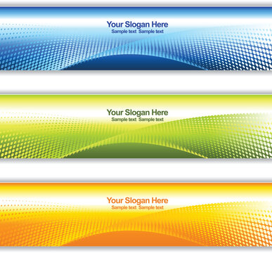 Abstract web banner with 3 color