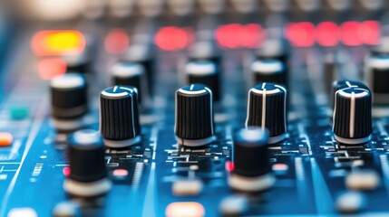 Professional audio mixing console for recording and editing sound in recording studios