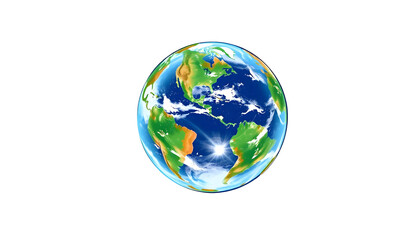 Fototapeta premium Planet Earth world football sport background, color sketch, with white tones