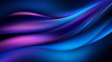 Obraz premium Abstract flowing waves in vibrant blue and purple hues creating a dynamic visual effect