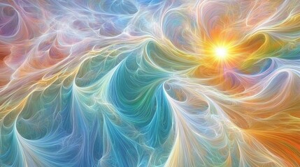 Obraz premium Celestial swirl, energy, light, cosmic background, design