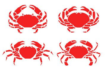 Crab vector logo isolated on white background.