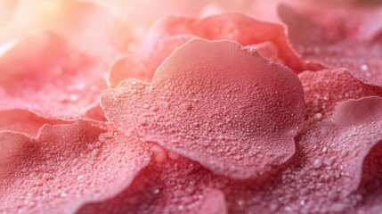 Crystal clear rose petals