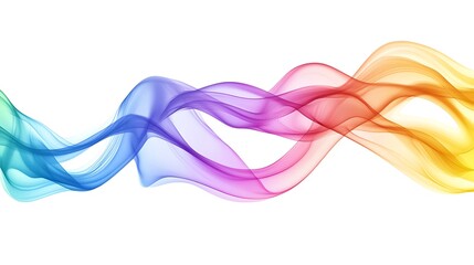 Rainbow Colored Abstract Waves Flowing Design