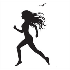 girl running on the beach