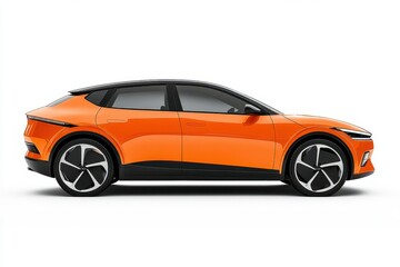 Naklejka premium Electric car in concept, EV car isolated