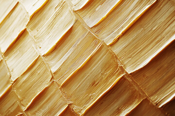 Obraz premium Close-up of bamboo wood texture showcasing light golden hues and segmented patterns in a clean and minimalistic design
