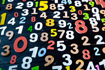 economic crisis in the world concept. Amazing numbers, binary