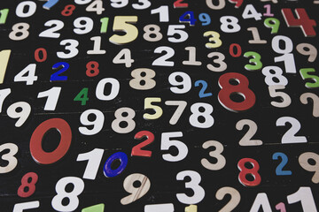 Abstract background with random numbers. Business pattern. banking activity with numbers and mathematics.