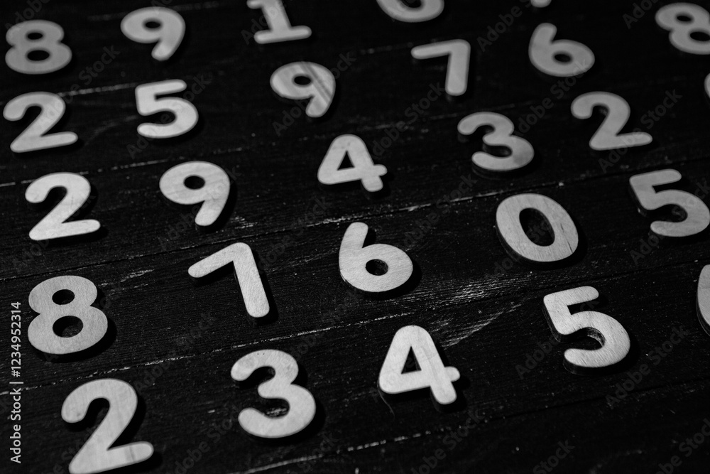 Poster Abstract background with random numbers. Business pattern. banking activity with numbers and mathematics.